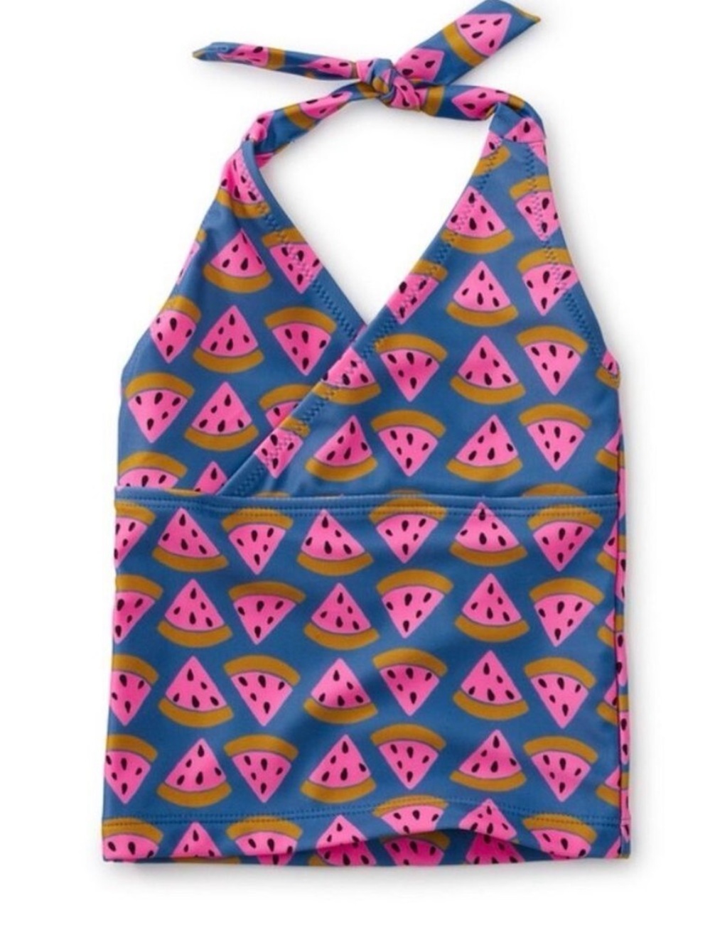 Tea Collection Tie-Tankini Swim Top in Watermelon Wedge - Size 14